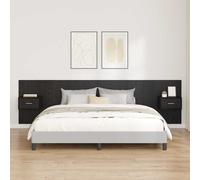 Tête de Lit avec Armoires Chêne Fumé Bois d'Ingénierie Murale Chambre vidaXL