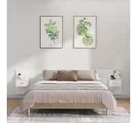 Tête de Lit avec Armoires Chêne Fumé Bois d'Ingénierie Murale Chambre vidaXL