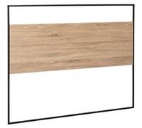 IDMarket – Tête de lit Detroit 145 cm – Bois et métal, design industriel, fixations murales – Noir