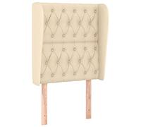 Tête de lit avec oreilles - Crème - 83 x 23 x 118/128 cm - Tête de lit moderne pour chambre à coucher - Tissu de qualité supérieure - Dossier confortable - Montage facile - Lits et accessoires