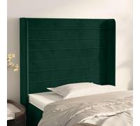 Tête de Lit avec Oreilles Gris Clair 103x16x118/128 cm Velours Meuble vidaXL