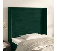 Tête de Lit avec Oreilles Gris Clair 103x16x118/128 cm Velours Meuble vidaXL