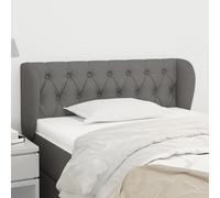 Tête de Lit avec Oreilles Gris Clair 103x23x118/128 cm Tissu Meuble vidaXL
