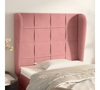 Tête de Lit avec Oreilles Gris Clair 103x23x118/128 cm Velours Meuble vidaXL