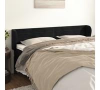 Tête de Lit avec Oreilles Gris Clair 203x23x78/88 cm Velours Meuble vidaXL