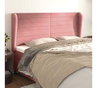 Tête de Lit avec Oreilles Gris Clair 203x23x78/88 cm Velours Meuble vidaXL