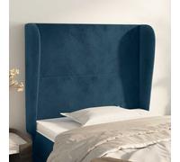 Tête de Lit avec Oreilles Gris Foncé 103x23x118/128 cm Velours Meuble vidaXL