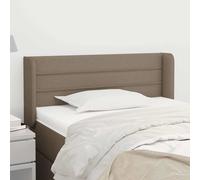 Tête de Lit avec Oreilles Gris Foncé 203x16x118/128 cm Tissu Meuble vidaXL