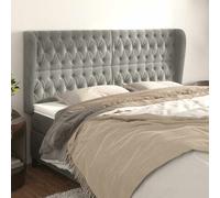 Tête de Lit avec Oreilles Gris Foncé 83x23x78/88 cm Velours Meuble vidaXL
