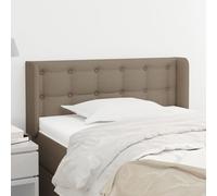 Tête de Lit avec Oreilles Noir 103x16x78/88 cm Tissu Meuble de Chambre vidaXL
