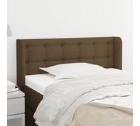 Tête de Lit avec Oreilles Noir 103x16x78/88 cm Tissu Meuble de Chambre vidaXL