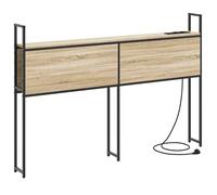 Tête de lit avec rangement - vidaXL - Chêne Sonoma - Station de charge - 138x15x98 cm - Bois d'ingénierie