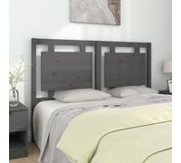 vidaXL Tête de Lit Accessoire de Lit Meuble de Chambre à Coucher Tête de Cadre de Lit Double Intérieur Gris 205,5x4x100 cm Bois Massif de Pin