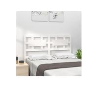 vidaXL Tête de Lit Accessoire de Lit Meuble de Chambre à Coucher Tête de Cadre de Lit Double Intérieur Blanc 140,5x4x100 cm Bois Massif de Pin