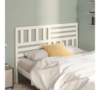 Tête de Lit Blanc 146x4x100 cm Bois Massif de Pin Adulte Chambre Maison vidaXL
