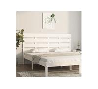 Vidaxl Tête De Lit Blanc 180x3x80 Cm Bois Massif De Pin Blanc