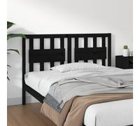 vidaXL Tête de Lit Accessoire de Lit Double Meuble de Chambre à Coucher Tête de Cadre de Lit Intérieur Noir 125,5x4x100 cm Bois Massif de Pin