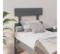 vidaXL Hoofdbord 93,5x3x81 cm massief grenenhout grijs819052 Gris G