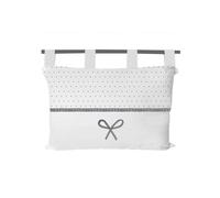 Soleil d'ocre Tête de lit brodée déhoussable 45x70 cm Emilie Blanc