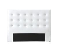 Tête de lit capitonnée 140 cm - Simili - Blanc - FRANCESCO