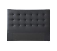 Tête de lit capitonnée 140 cm - Simili - Noir - FRANCESCO