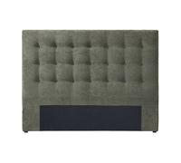 Tête de lit capitonnée 140 cm - Tissu - Vert Olive - FRANCESCO