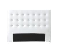 Tête de lit capitonnée 160 cm - Simili - Blanc - FRANCESCO
