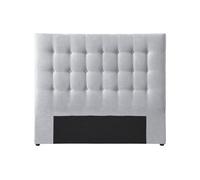 Tête de lit capitonnée 160 cm - Tissu - Gris clair - FRANCESCO