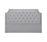 Tête de lit capitonnée 170 cm - Tissu - Gris clair - JOHENE