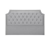 Tête de lit capitonnée 170 cm - Tissu - Gris clair - JOHENE