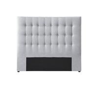 Tête de lit capitonnée 180 cm - Tissu - Gris clair - FRANCESCO