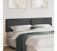 vidaXL Tête de lit capitonnée Naturel et Noir 80 cm Pin massif