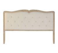 Tete de lit capitonnee en chene et polyester coloris beige - Longueur 180 x Profondeur 10 x hauteur 120 cm - PEGANE - Beige G