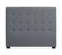 Tête de Lit Capitonnée en Tissu "Amor" 160cm Gris