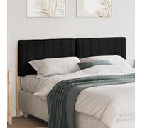 Tête de lit capitonnée en Tissu Marron et Noir 150 cm en pin Massif Durable, Design élégant et Facile à Nettoyer, tête de lit Murale Parfaite pour Chambre Moderne et Classique