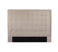 Tête de lit capitonnée en tissu velours taupe L140 cm HALCIONA