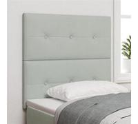 vidaXL Tête de lit Moderne en Velours Ajustable Gris Clair | Design Gain de Place mobilier de Chambre stylé 80 cm de Large matériaux durables montés au Mur Accessoires de lit Texture Lisse
