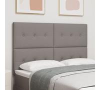 Tête de lit capitonnée taupe 160 cm en tissu