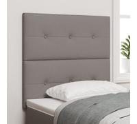 vidaXL Tête de lit rembourrée Taupe 90 cm – Hauteur réglable, tissu texturé, bois massif