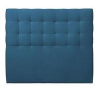 Tete de lit Capitonnée Velours Bleu L 140 cm - Ep 10 cm rembourré Bleu océan G