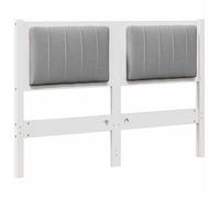 vidaXL Tête de lit capitonnée 120 cm Blanc Pin massif – Design rembourré moderne