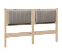 vidaXL Tête de lit capitonnée Marron 140 cm Pin Massif, Têtière Rectangulaire Chic, Mobilier Moderne, Design Rembourré, Bois de Pin, Décor Minimaliste pour Intérieur