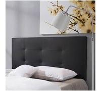 Tête de lit Carla 140x60 cm Noir, rembourrée de Mousse