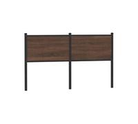 Tête de lit chêne marron 150 cm bois d'ingénierie et acier, panneau de tête, tête de lit pour lit double,, tête de 4007799