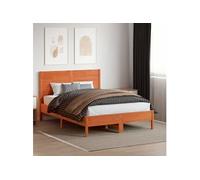 Tête de lit cire marron 135 cm bois massif de pin 844323