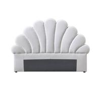 Tête de lit coquillage - 160 cm - Velours - Blanc - MOANA