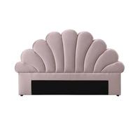 Tête de lit coquillage - 160 cm - Velours - Rose - MOANA