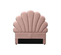 Tête de lit coquillage - 90 cm - Velours - Rose - MOANA