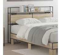 Vidaxl Tête De Lit De Rangement Chêne Noir 135 Cm Bois D'ingénierie