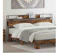Tête de lit de rangement VIDAXL 180 cm chêne fumé avec étagère et port USB